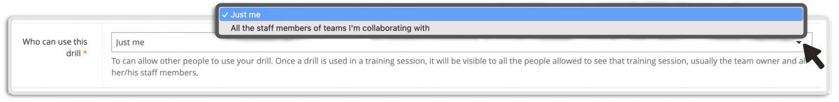 Choose who can see your drills on YouCoachApp