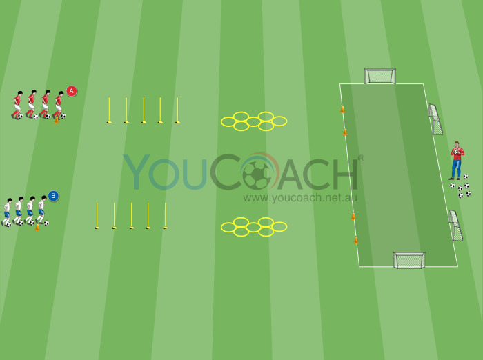 Motor course with shooting and 1 vs 1