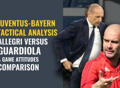  Juventus-Bayern Monaco, Champions League.  Tactical analysis and comparison of play behaviours