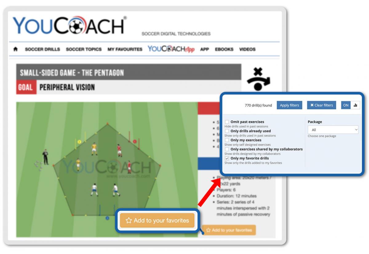 Favorite drills on YouCoachApp