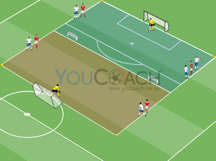 From 2 v 1 to 2 v 2 with insertions and transitions