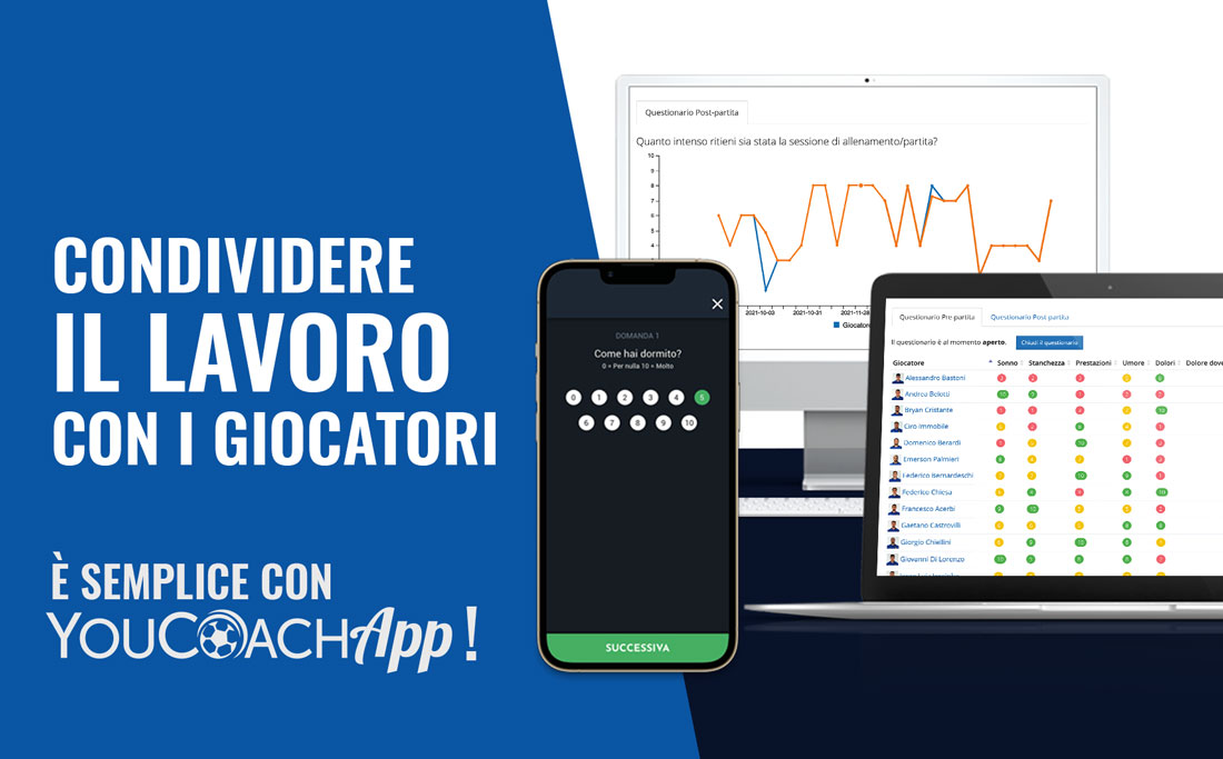 Condividere il lavoro con i giocatori grazie a YouCoachApp Condividere il lavoro con i giocatori grazie a YouCoachApp